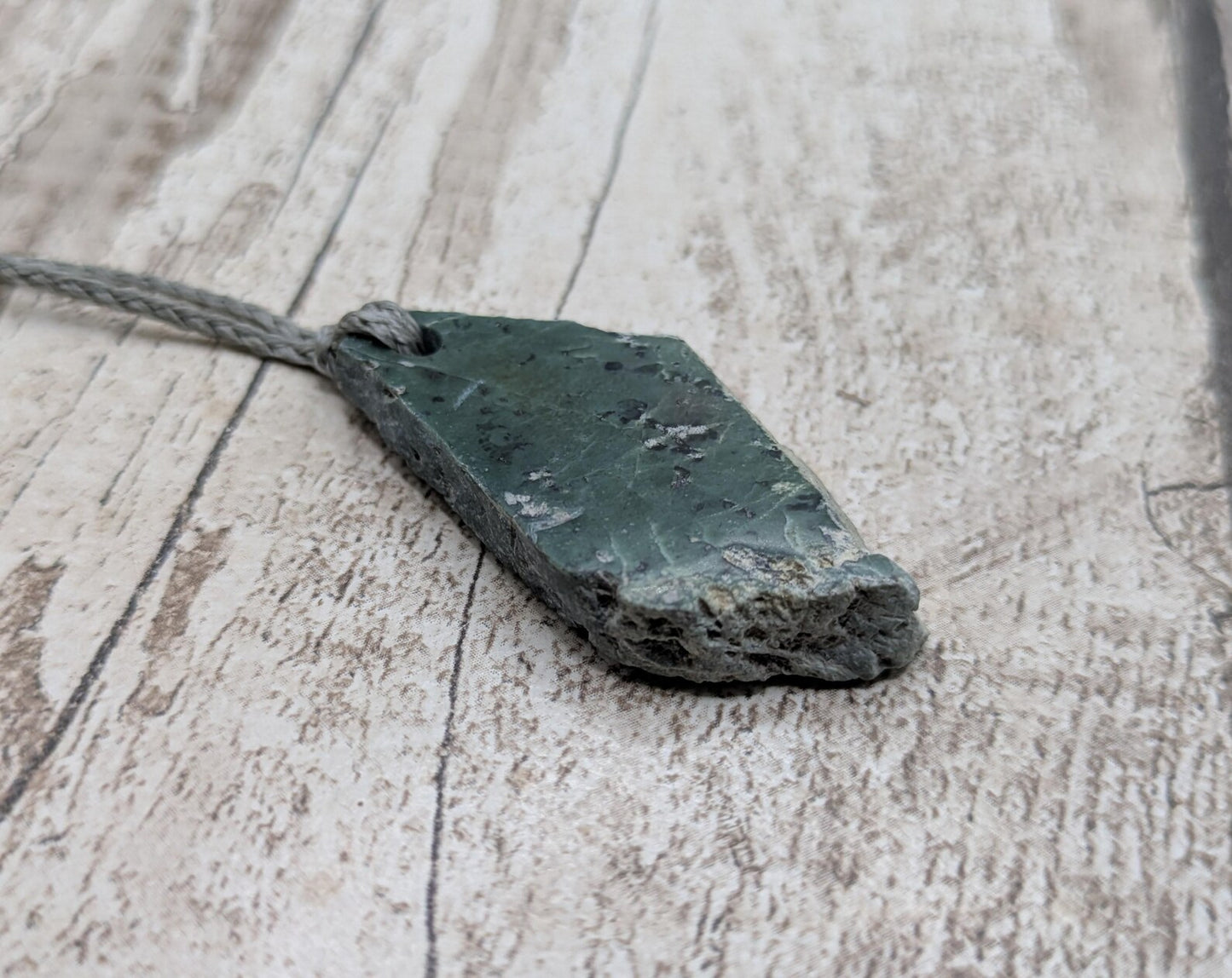 Raw New Zealand Pounamu Jade Offcut – Polished Greenstone Touchstone | Sacred Māori Stone for Craft or Ritual.