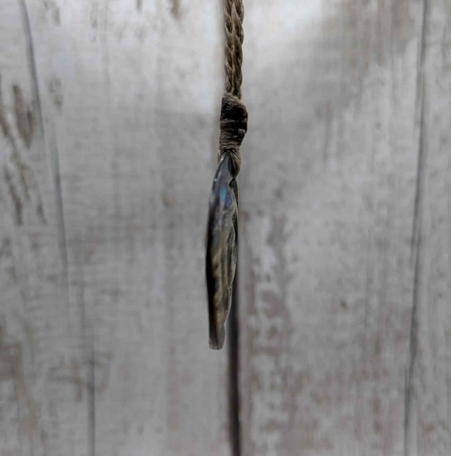 Pāua Shell Koru Spiral Pendant – Reclaimed New Zealand Abalone Shell Necklace | Upcycled Ocean Jewelry | One-Off Māori-Inspired Gift.