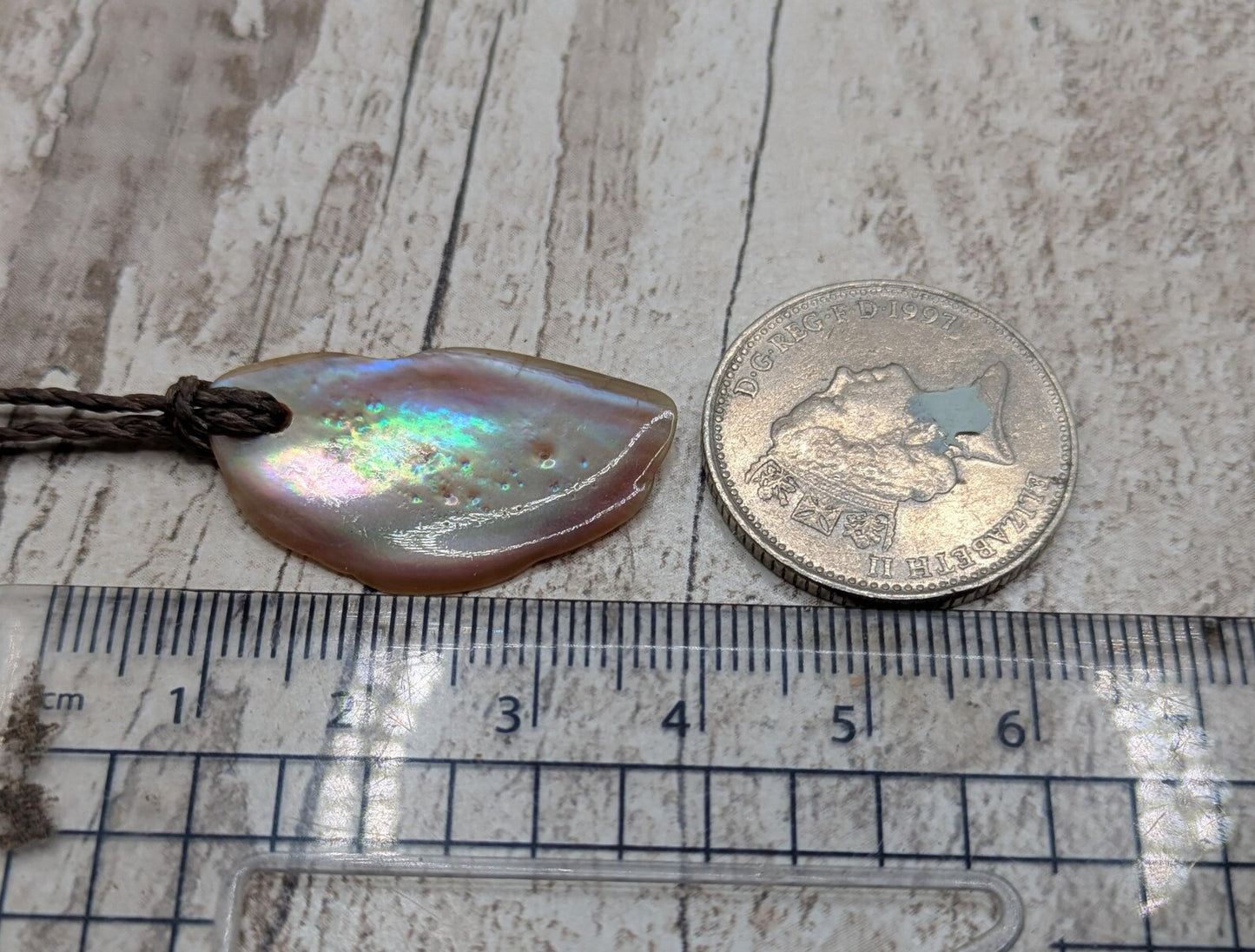 One Freeform Pink Freshwater Mussel Shell Pendant – Tumbled Natural Shell Jewelry, Affordable Ocean Treasures.