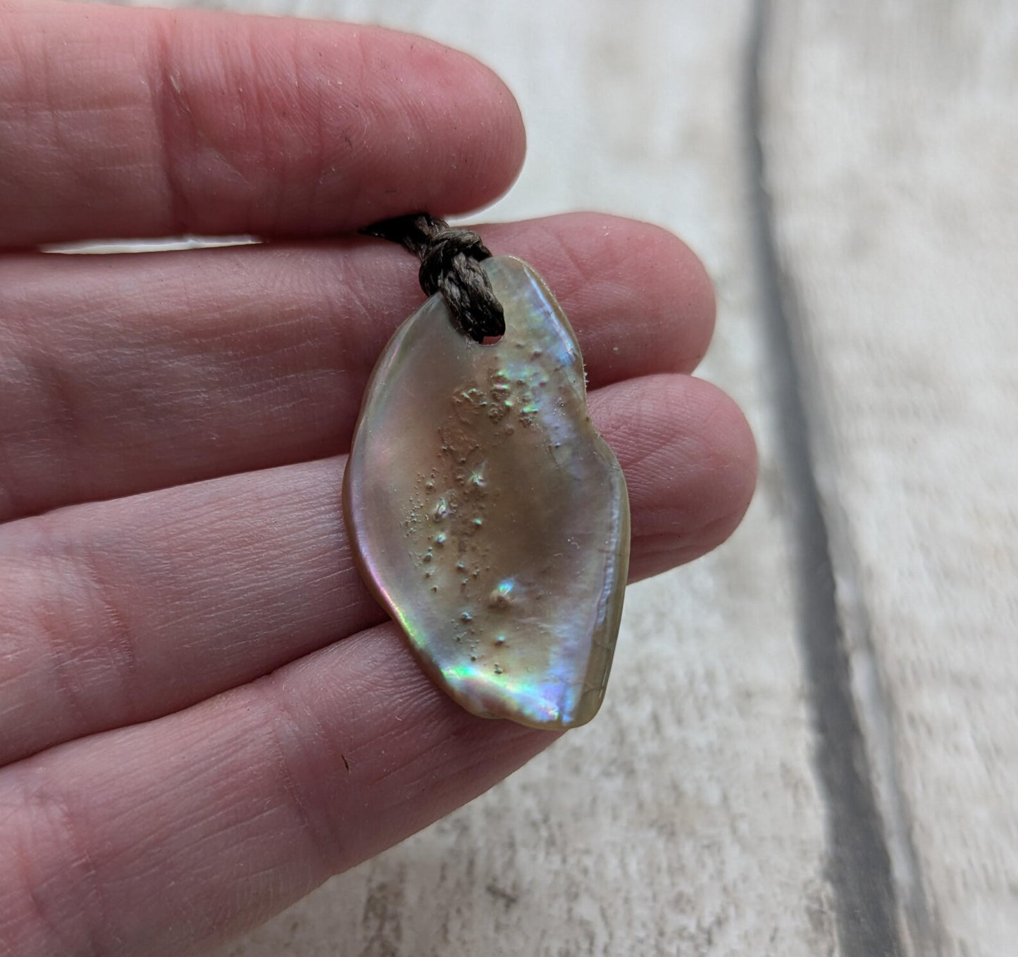 One Freeform Pink Freshwater Mussel Shell Pendant – Tumbled Natural Shell Jewelry, Affordable Ocean Treasures.