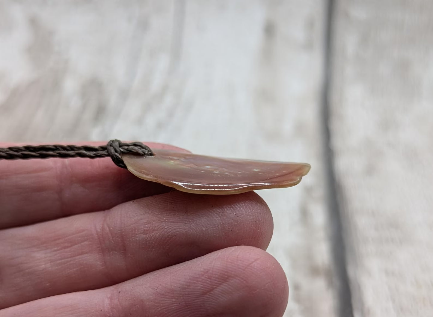One Freeform Pink Freshwater Mussel Shell Pendant – Tumbled Natural Shell Jewelry, Affordable Ocean Treasures.