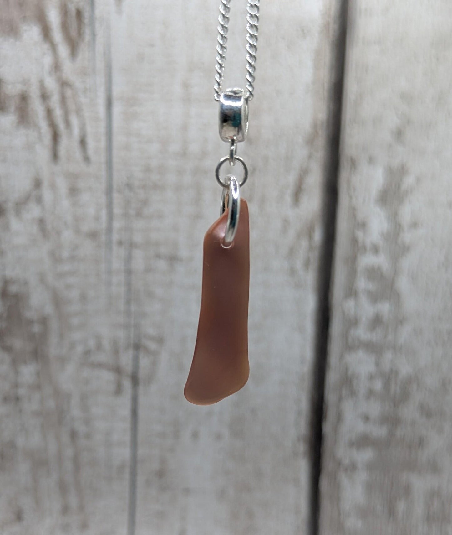 Freeform Pink Mussel Shell Pendant – Natural New Zealand Shell on 925 Sterling Silver Bail & 18” Curb Chain – Adjustable Necklace.