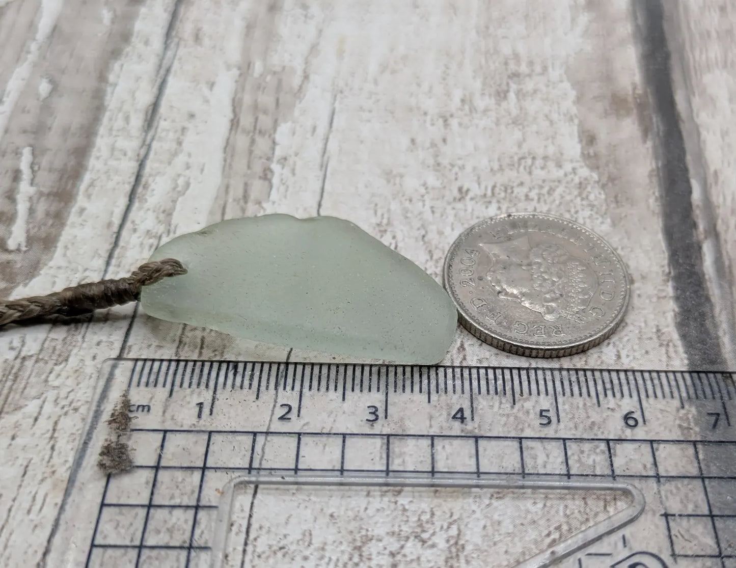 Naturally Frosted Thames Sea Glass Pendant – Teal or White Beach Glass Necklace – UK Foraged Eco Jewelry – Adjustable Cord Necklace.