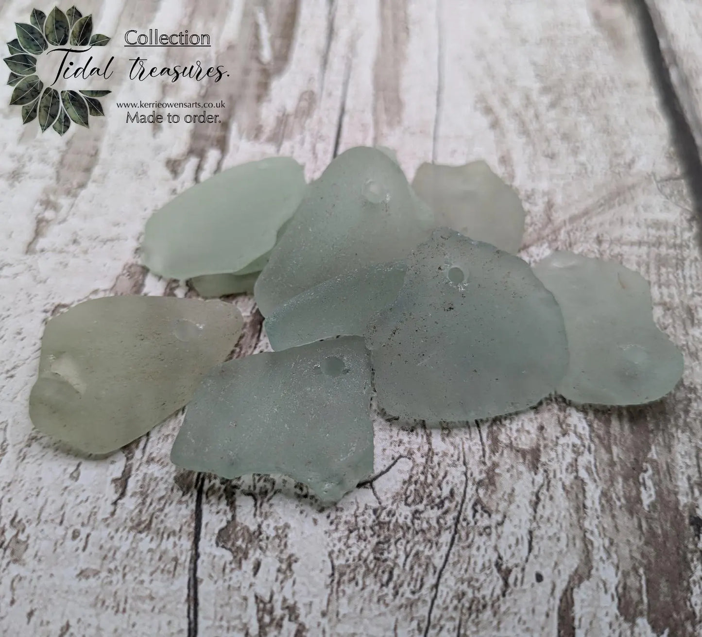 Teal sea glass frosted beads.