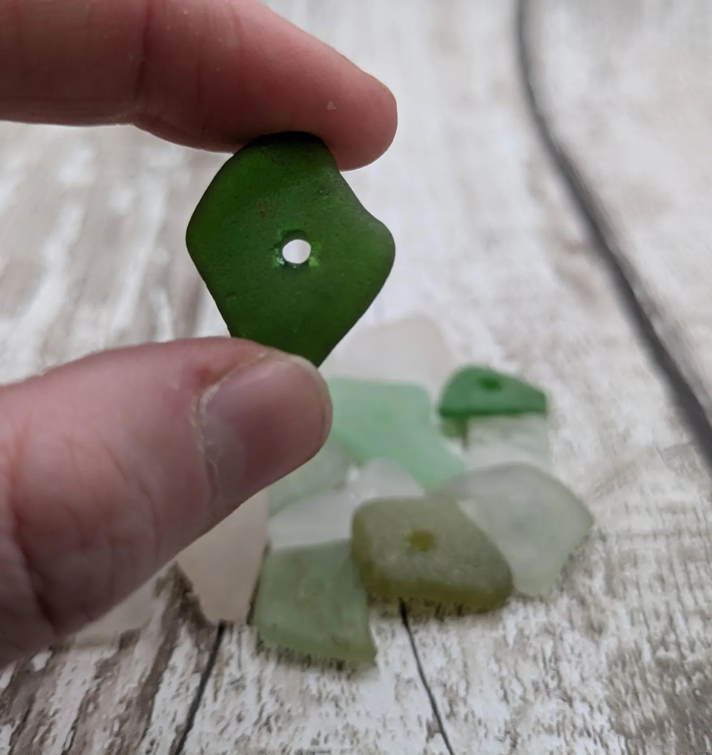 20 mixed coloured sea glass beads