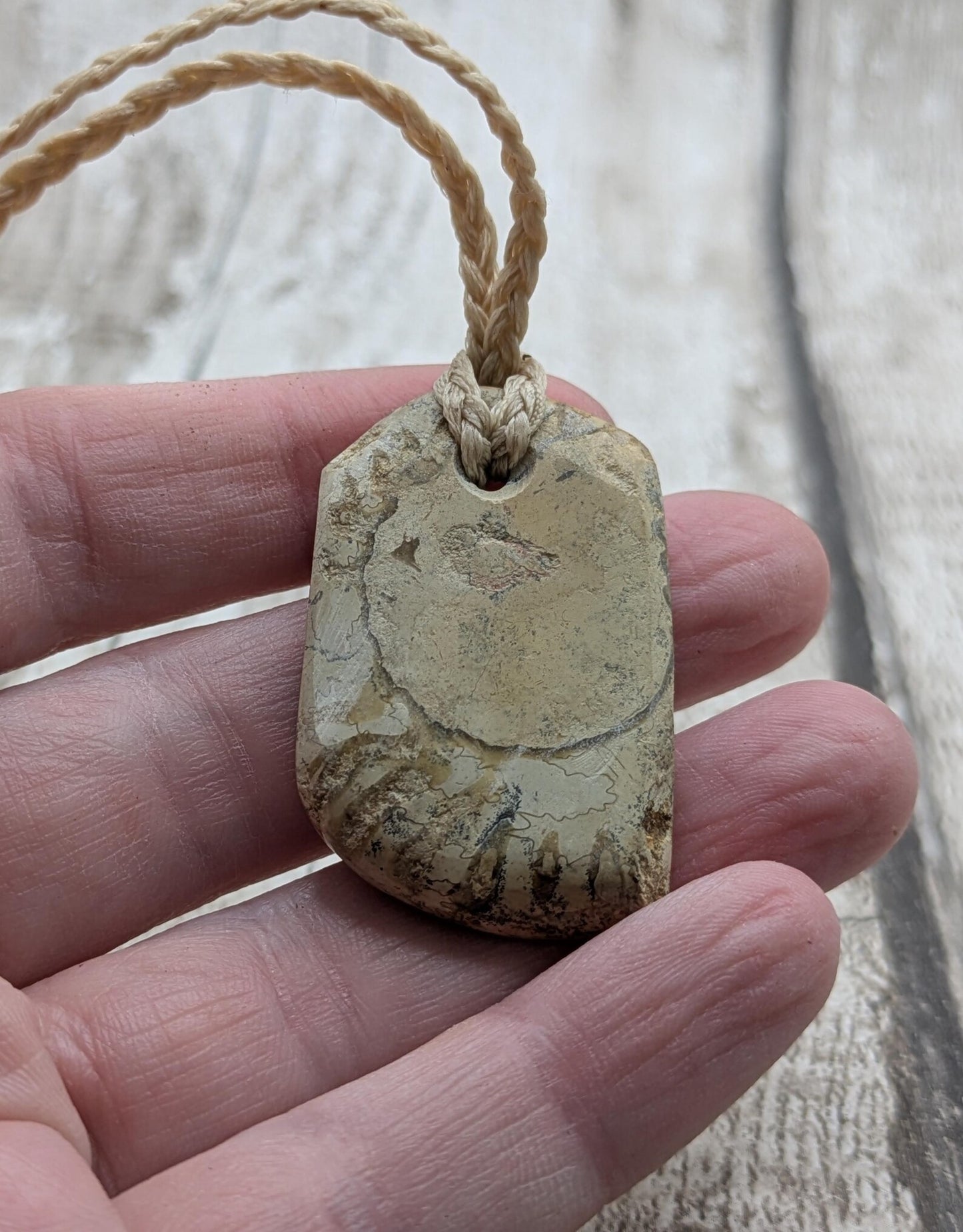 Jurassic Charmouth Ammonite Pendant – Calcite-Crystal in Limestone Fossil Necklace - Natural history - Fibonacci sequence amulet.