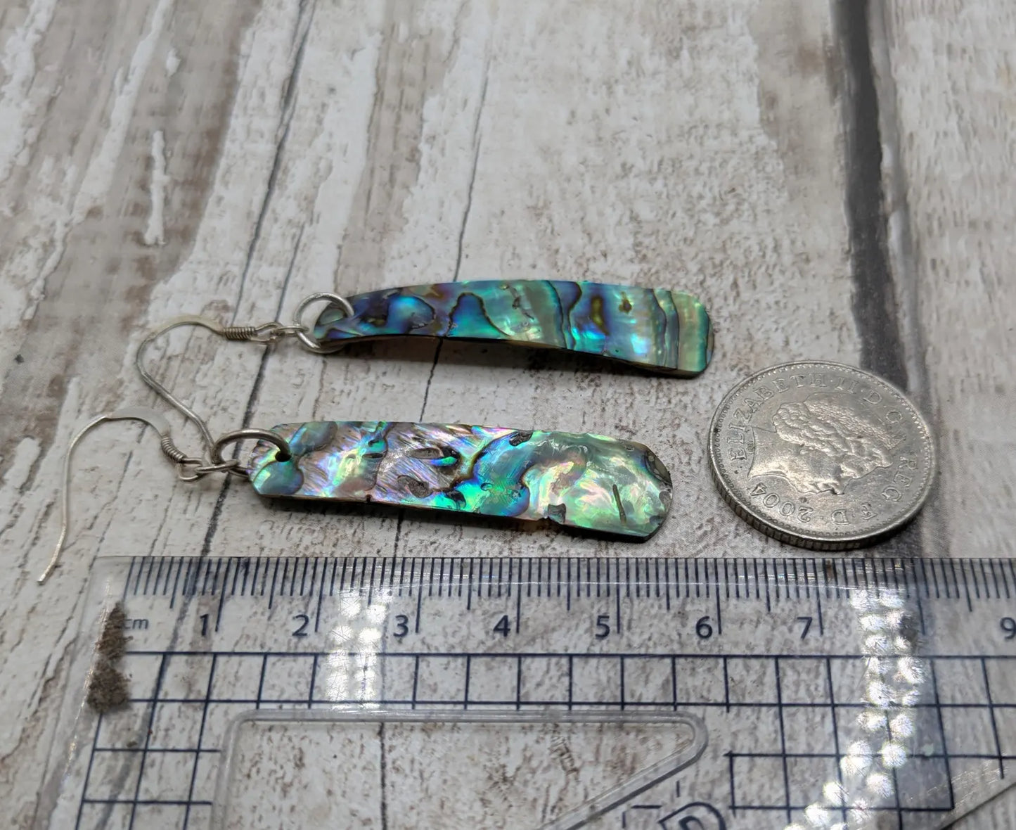 Pāua Shell Roimata Earrings, NZ Abalone Teardrop Dangles with 925 Sterling Silver Hooks, Māori Inspired Ocean Jewellery | Reclaimed Eco Gift