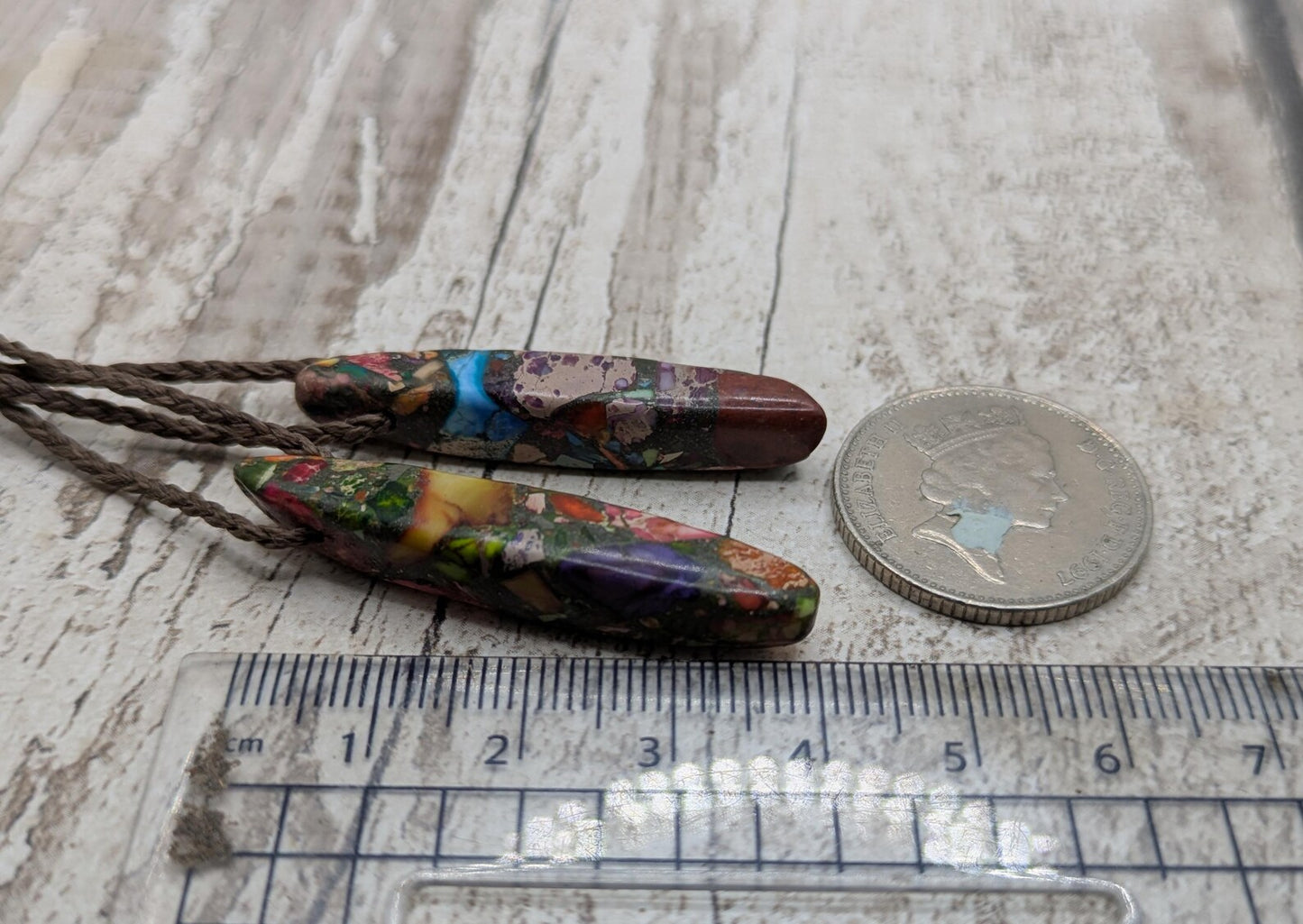 Imperial Jasper Drop Pendant – Natural Polished Jewelry Stone – Earth-Tone Healing Necklace.
