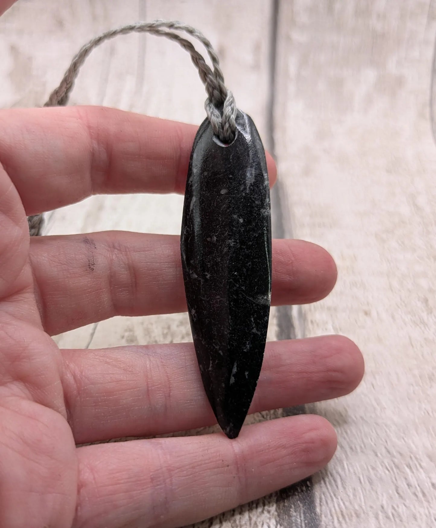 Polished Orthoceras Fossil Pendant – Ancient Cephalopod Fossil from Morocco | 400 Million Year Old Natural History Gift