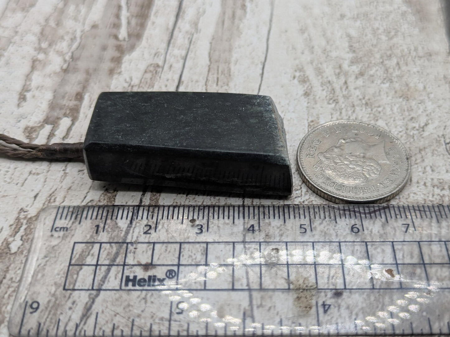New Zealand Pounamu Nephrite Jade Rectangle Pendant – Raw Live Edge, Sparkling Greenstone