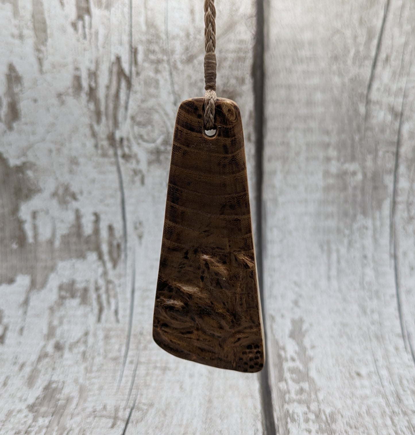 Birch wood sunflower toki styled pendant.