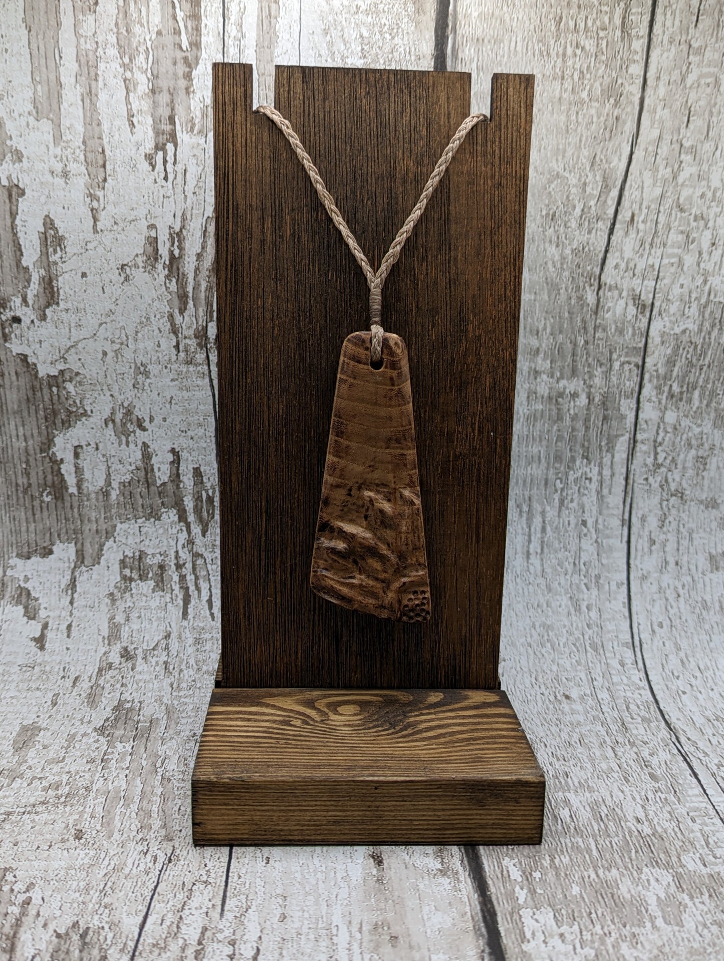 Birch wood sunflower toki styled pendant.