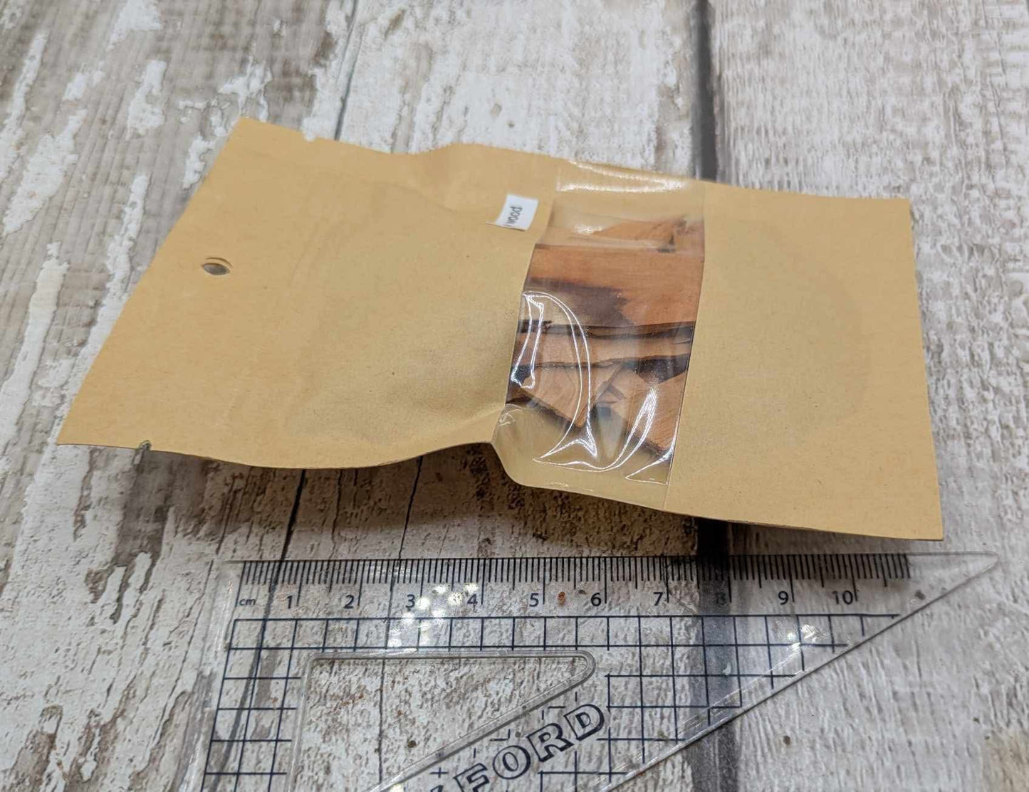 Yew wood offcuts pouch for camping, spells, rituals and symbolic practices.