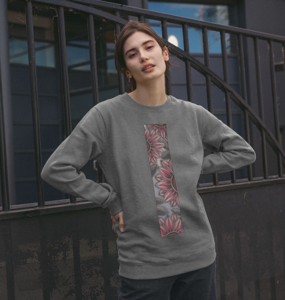 Stain glass sunflowers women’s sweatshirt.