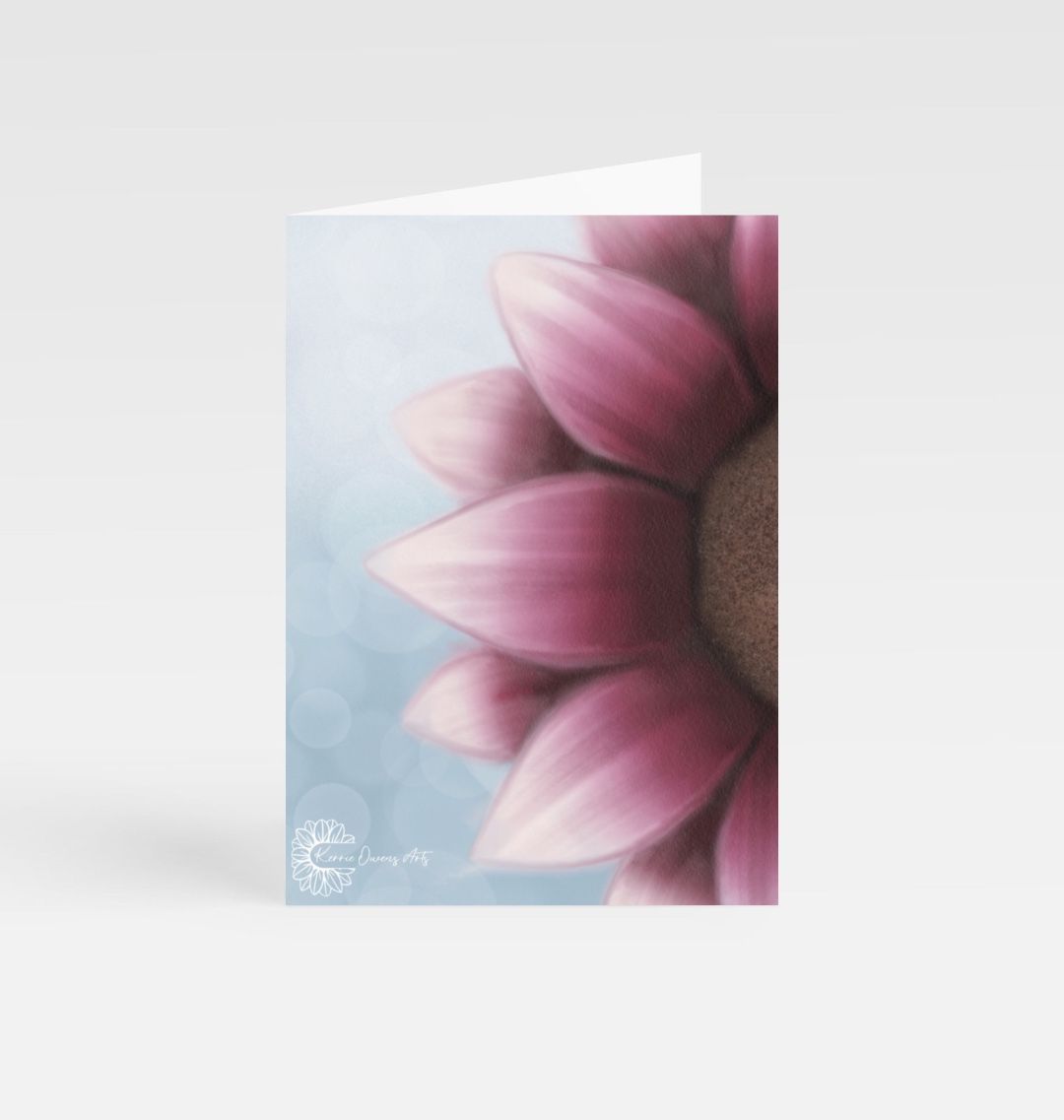 Magnolia sunflower greetings card.
