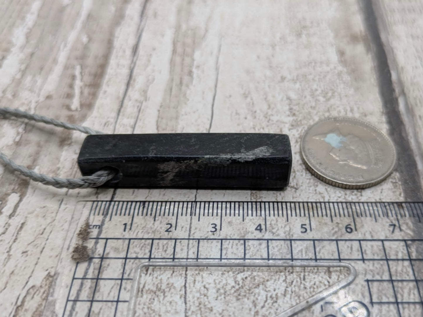 Small NZ Pounamu Nephrite Jade Rectangular Pendant – Side-Drilled Minimalist Greenstone Necklace, spiritual crystal.