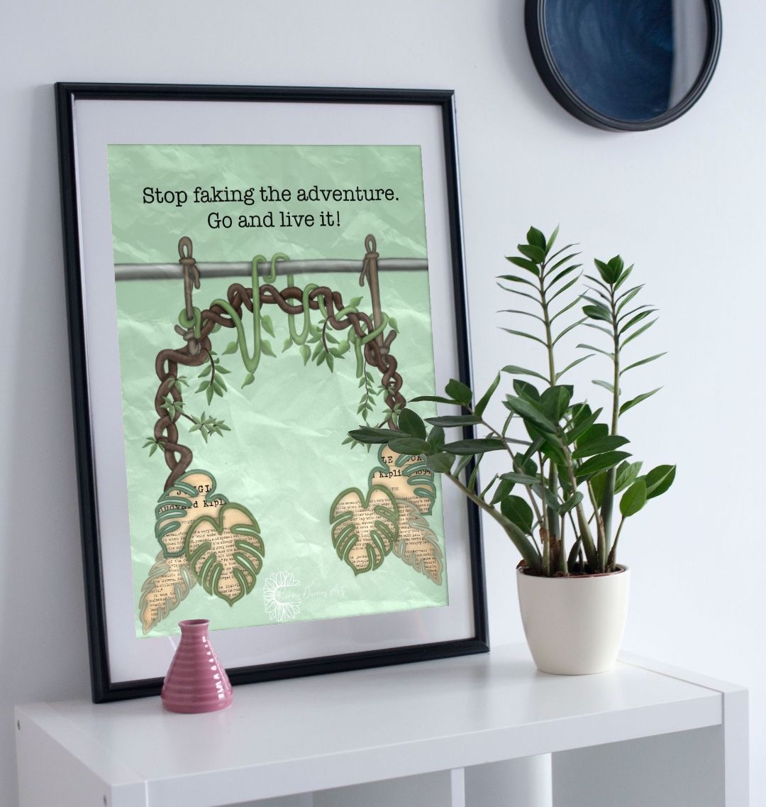 Jungle book adventure poster print.