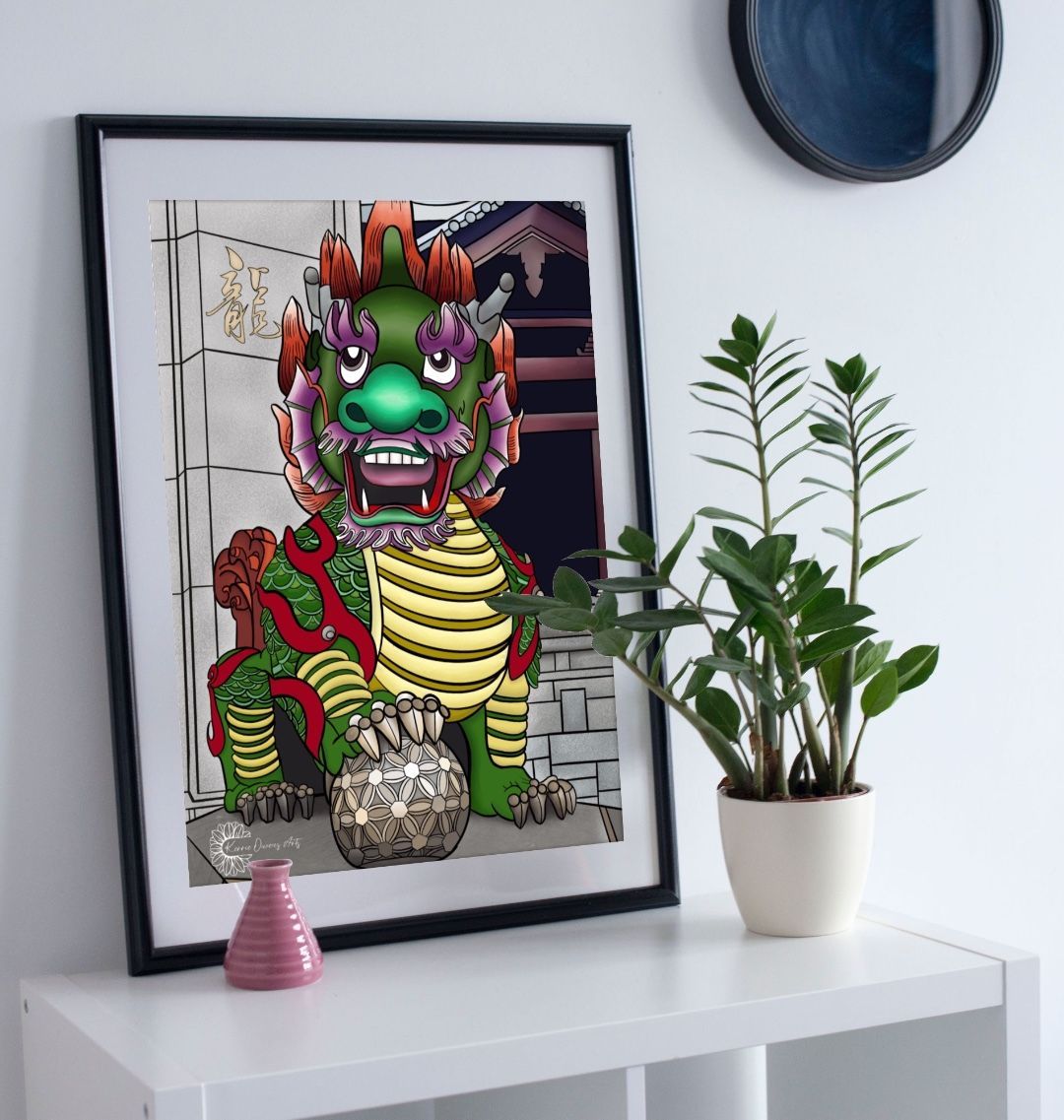 Dragon guardian of Hong Kong poster print.