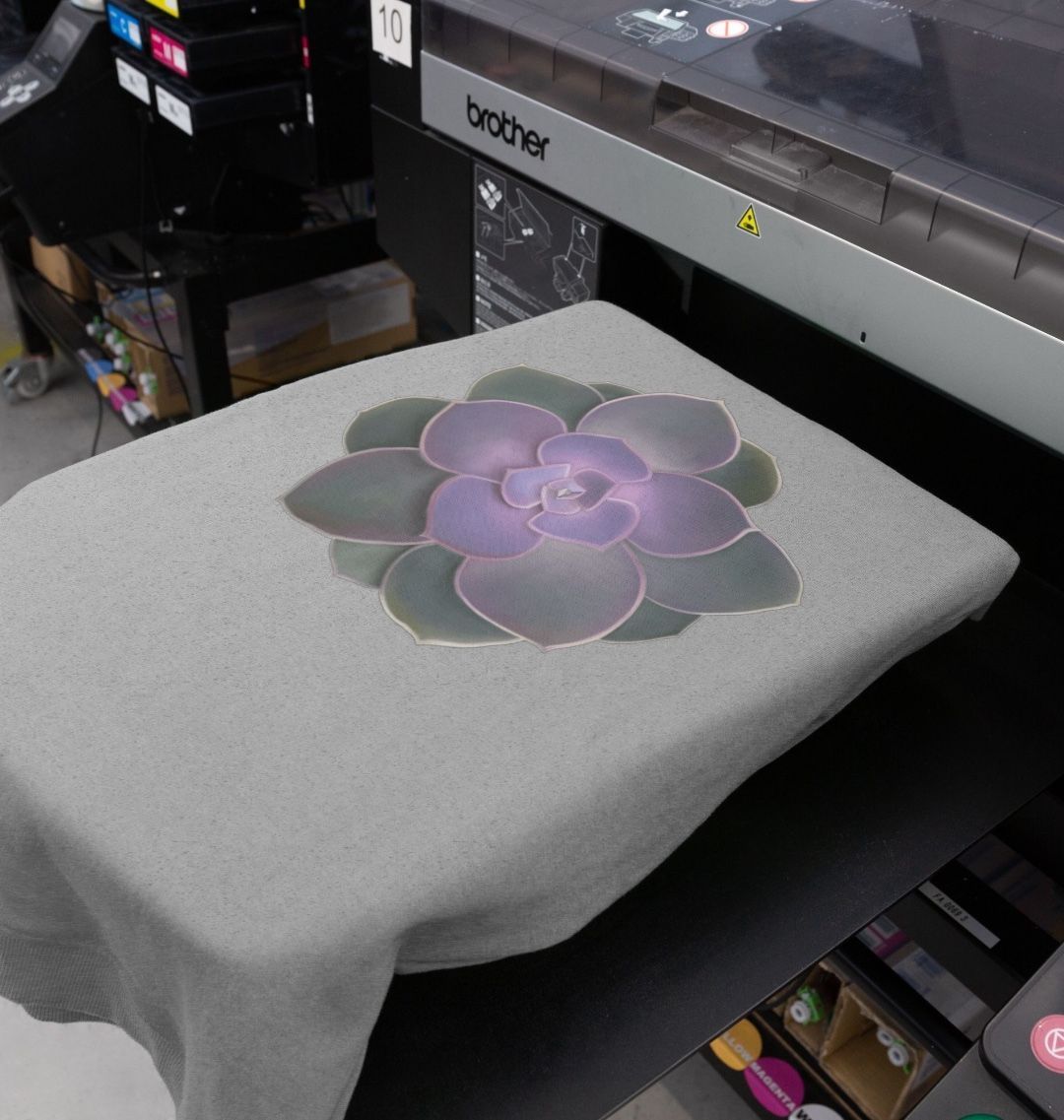 Purple to green ombré women’s sweatshirt.