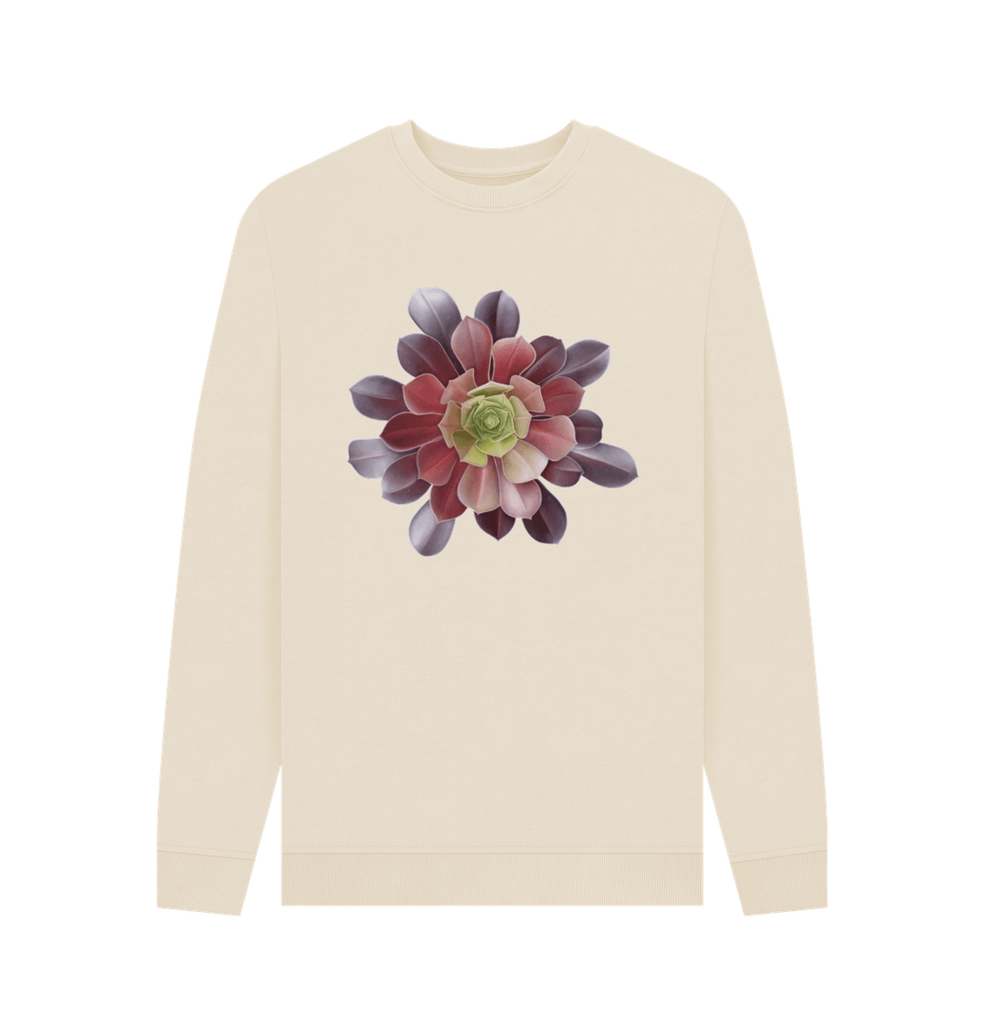 Oat Men\u2019s Green to red ombr\u00e9 succulent sweatshirt.