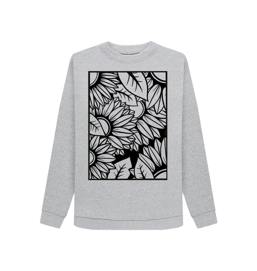 Light Heather Printed Sweater Front