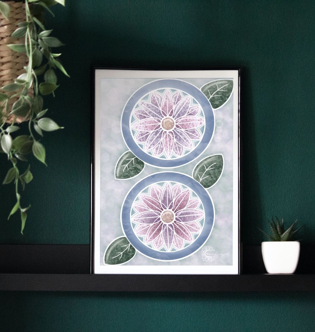 Two sister florals poster print.