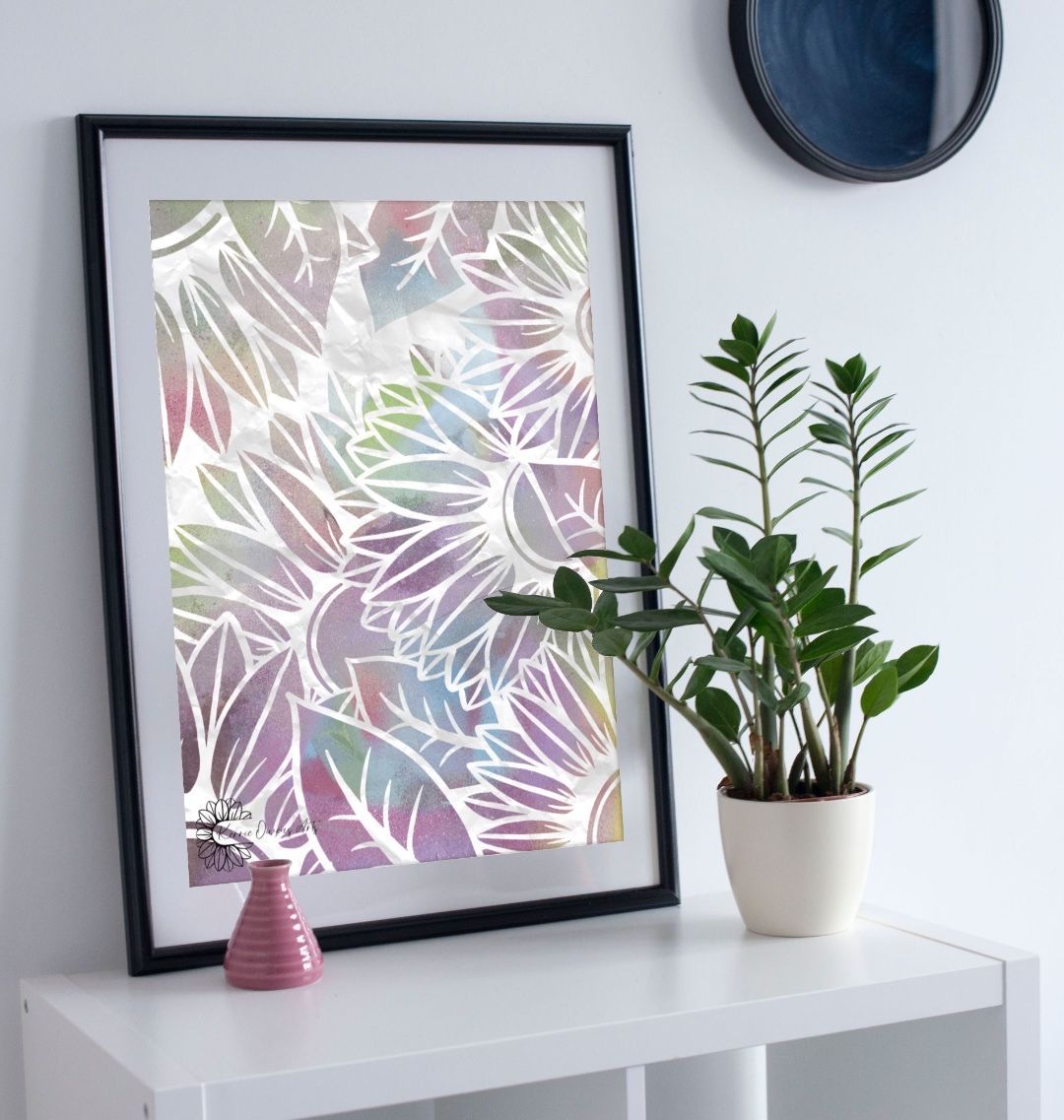 Pastel Spray paint texture poster print.
