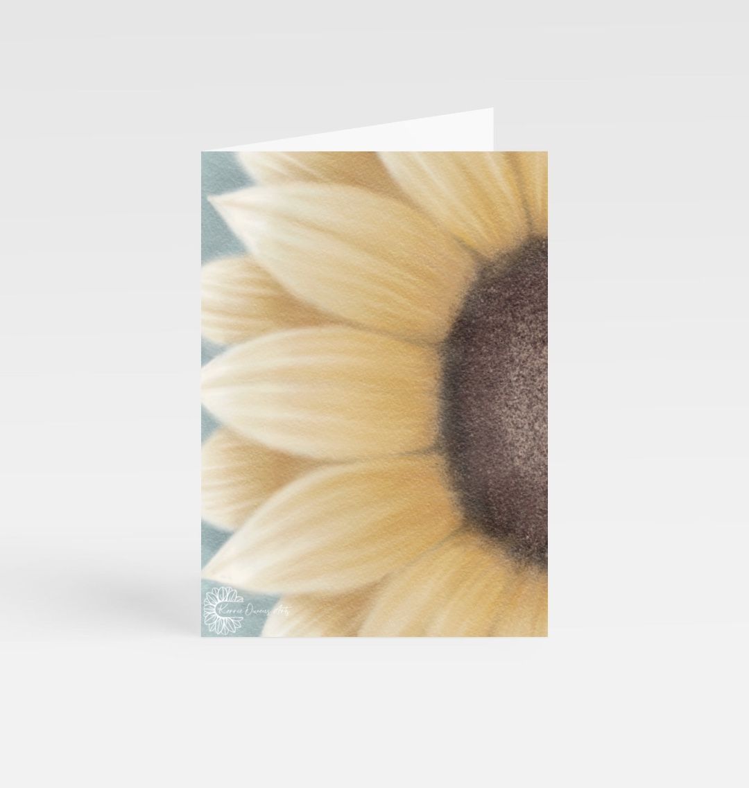 Fiadh’s sunflower greetings card.