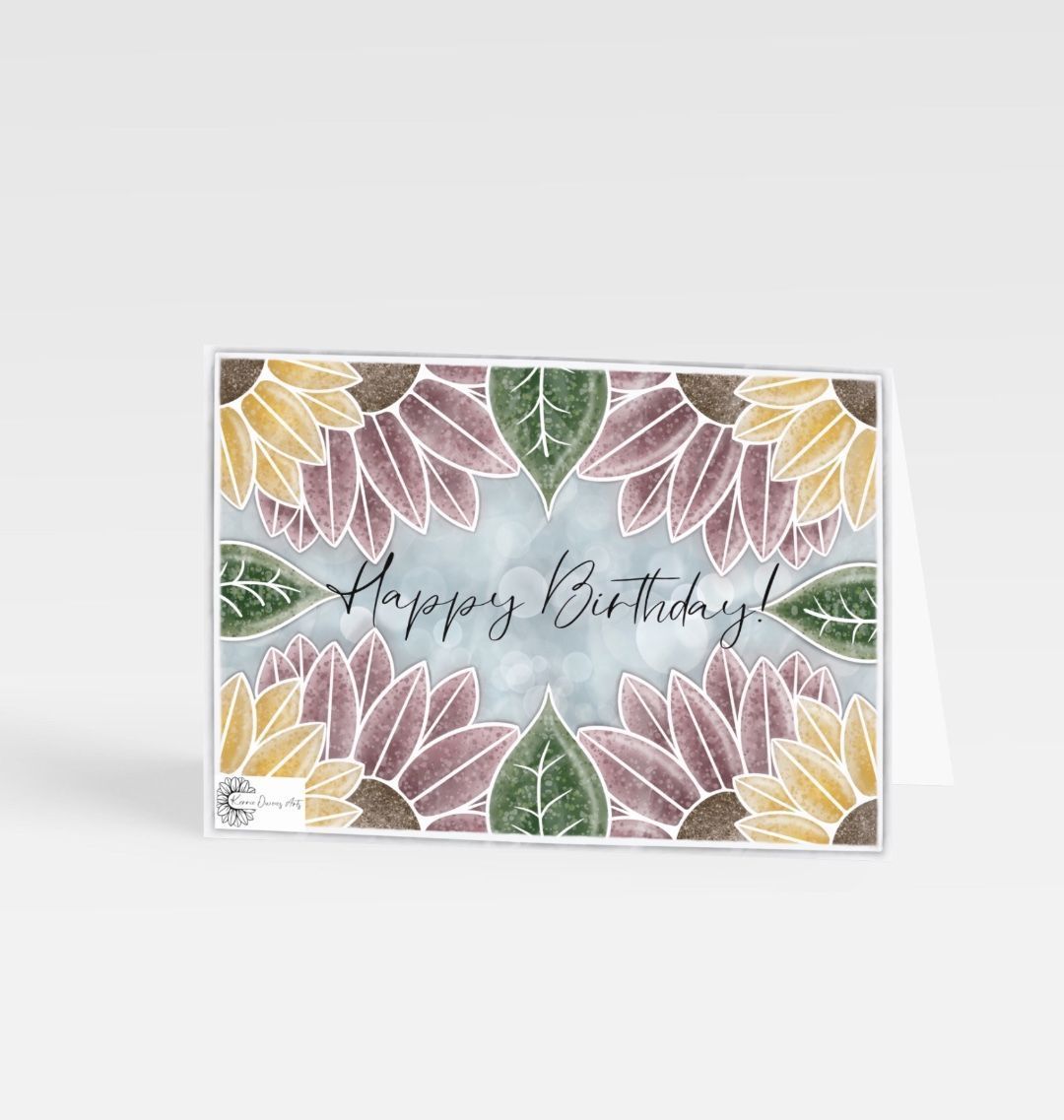 Sunflowers Birthday greetings card.