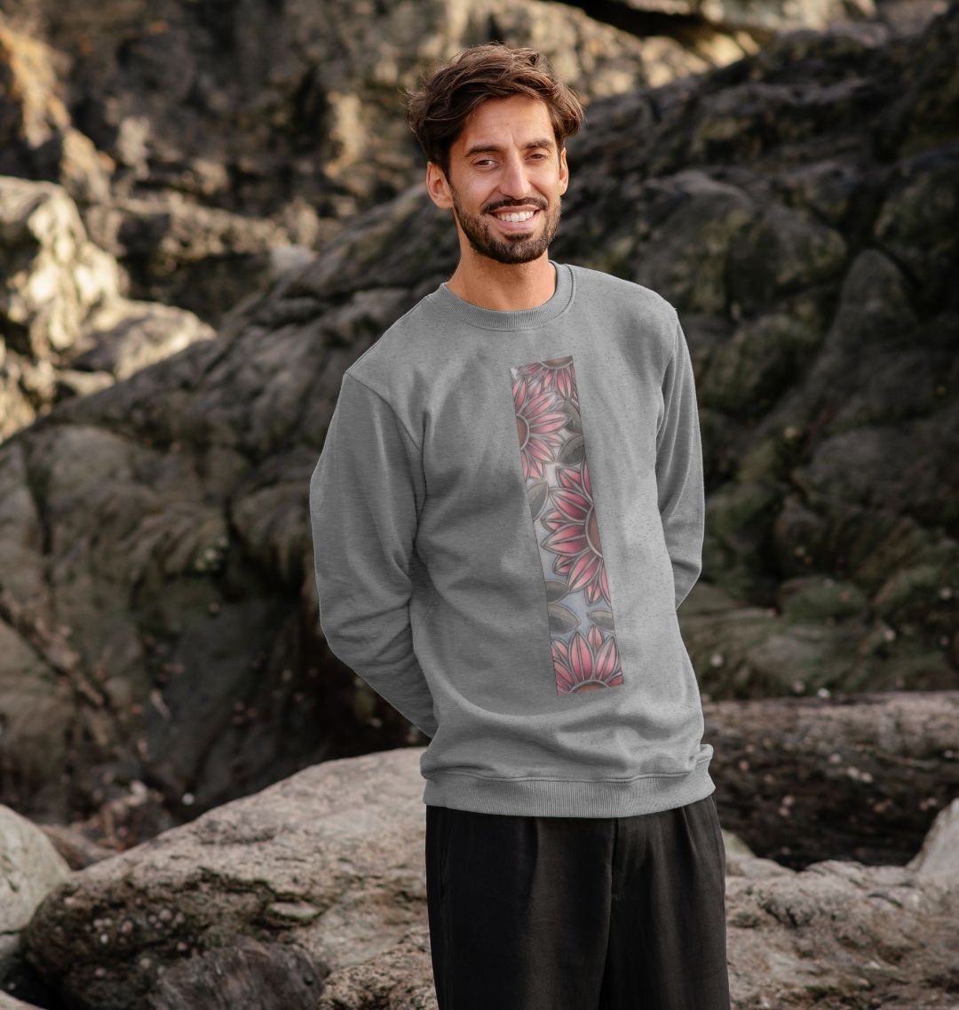 Unisex stained glass sunflowers sweatshirt.
