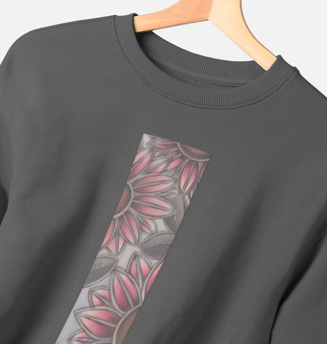 Stained glass sunflower women’s oversized sweatshirt.
