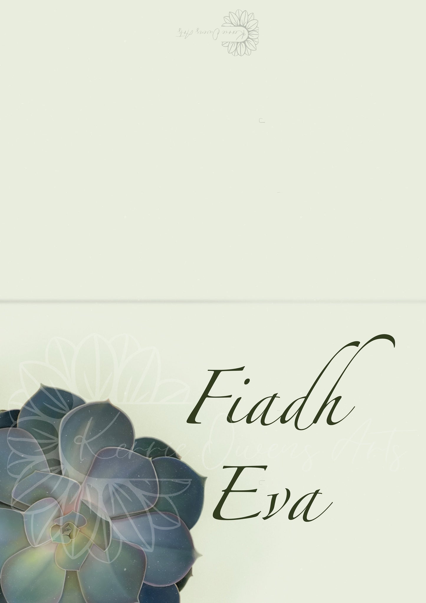 Dark green succulent wedding party stationary pack, digital download.