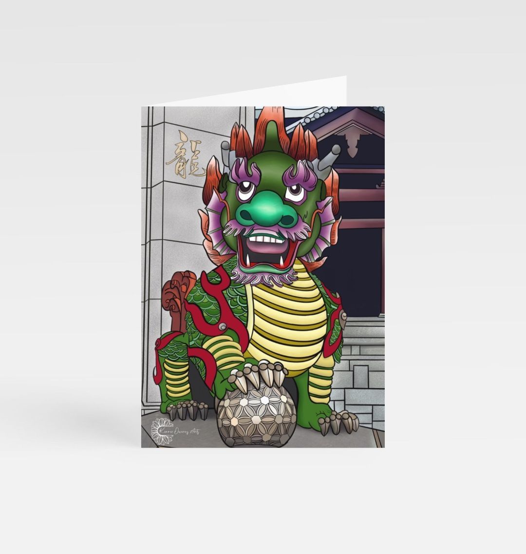 Dragon of Hong Kong greetings card.