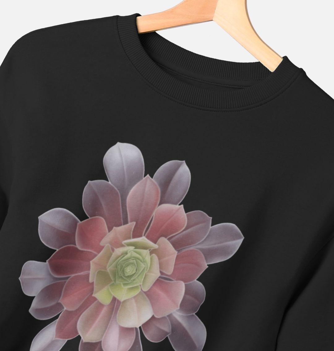 Green to purple ombré oversized women’s sweatshirt.