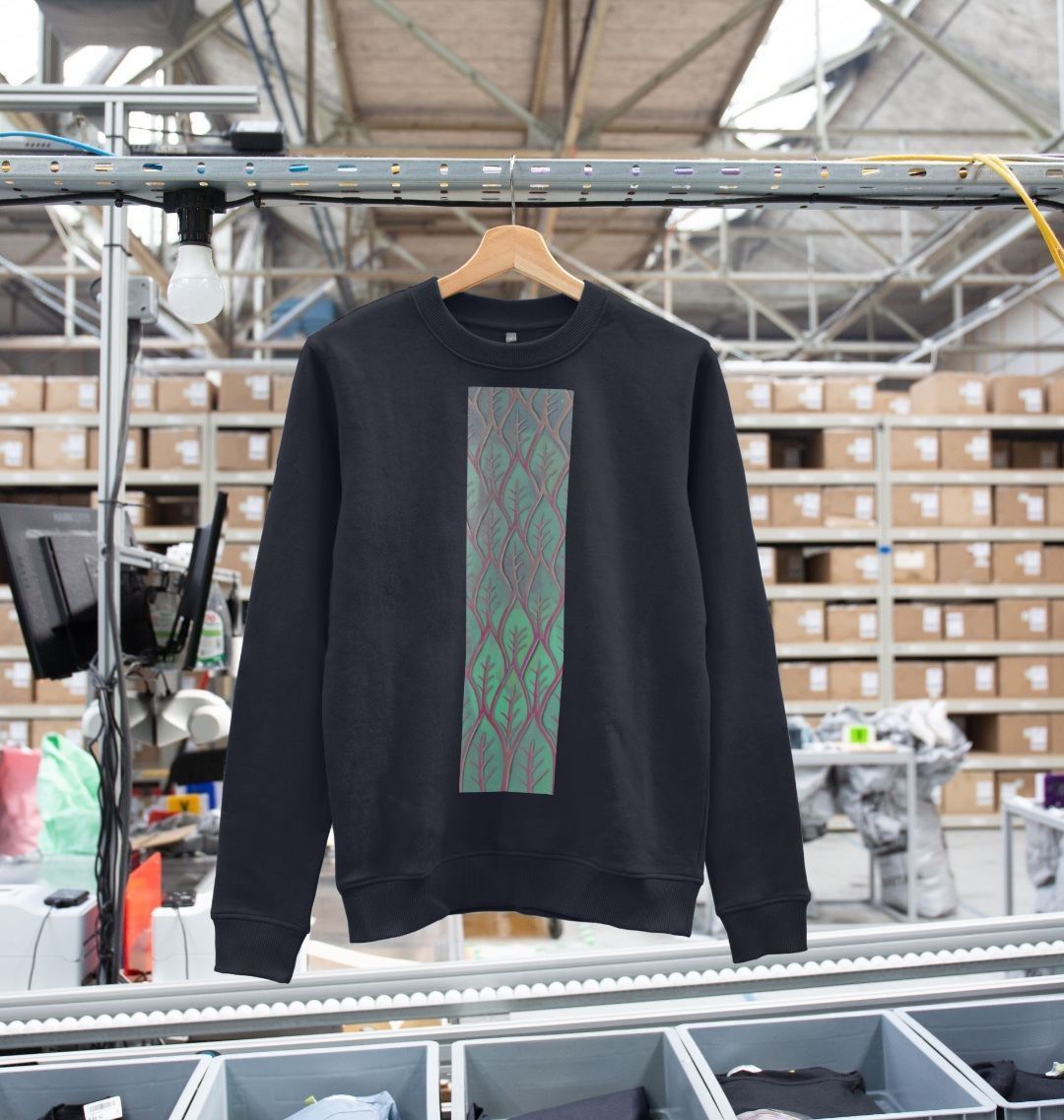 Women’s cosmic leaves crewneck sweatshirt.