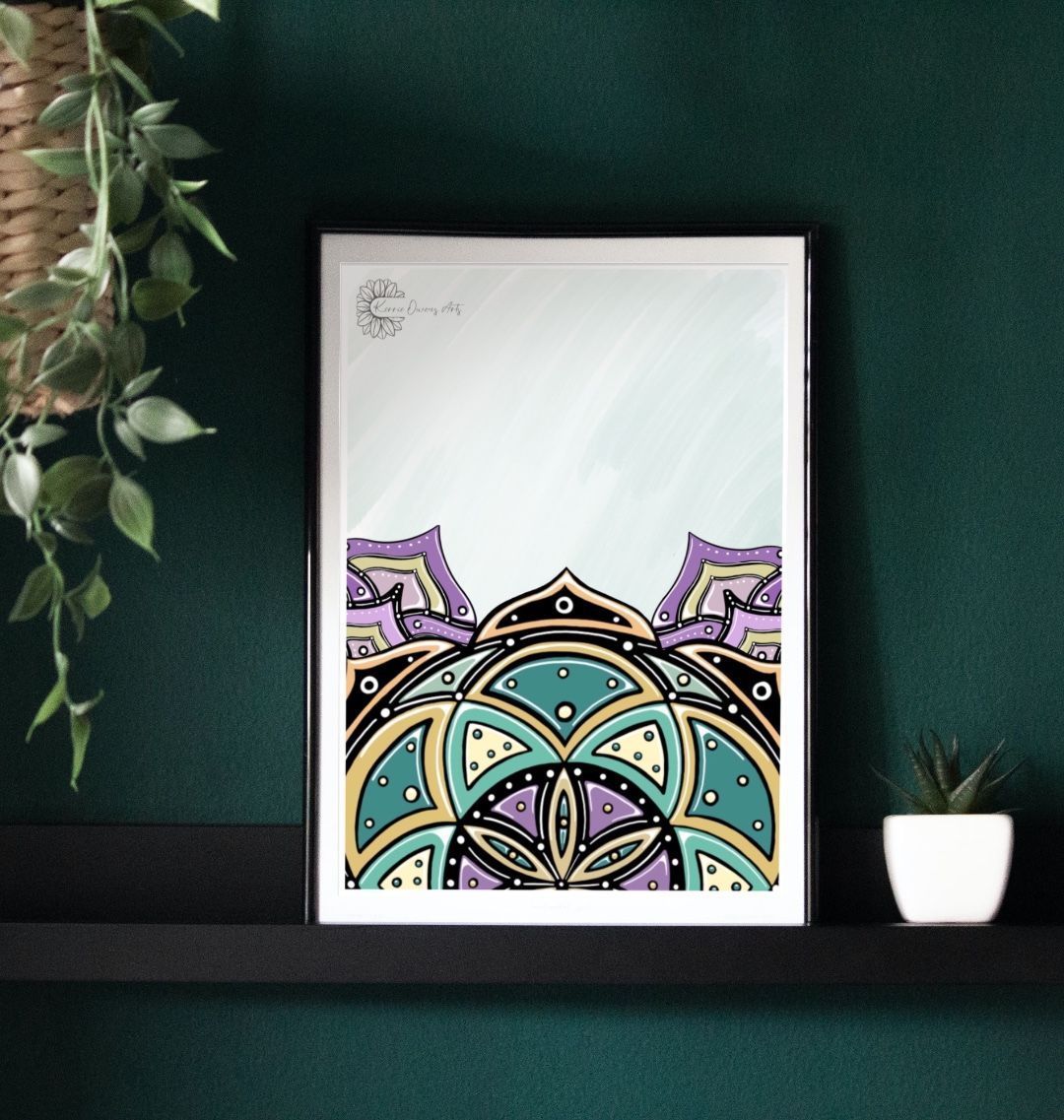 Geometric illustration poster print.