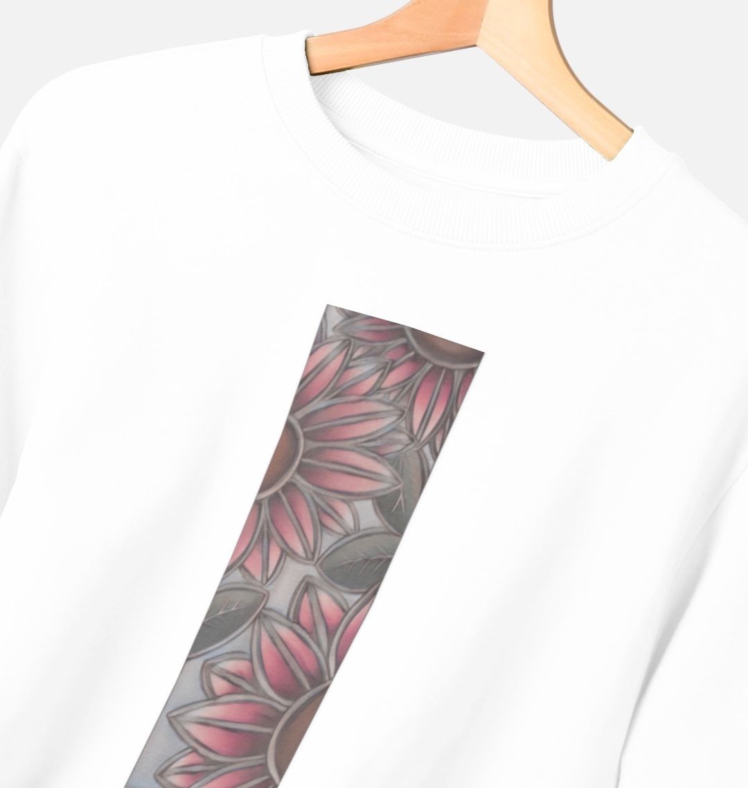 Unisex stained glass sunflowers sweatshirt.