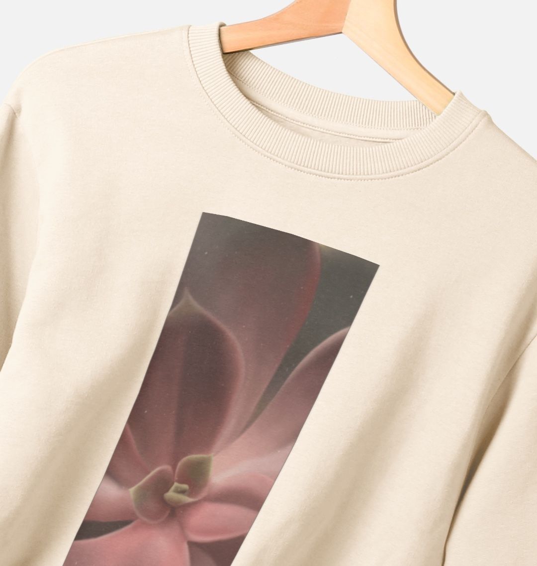 Men’s red to green succulent banner sweater.