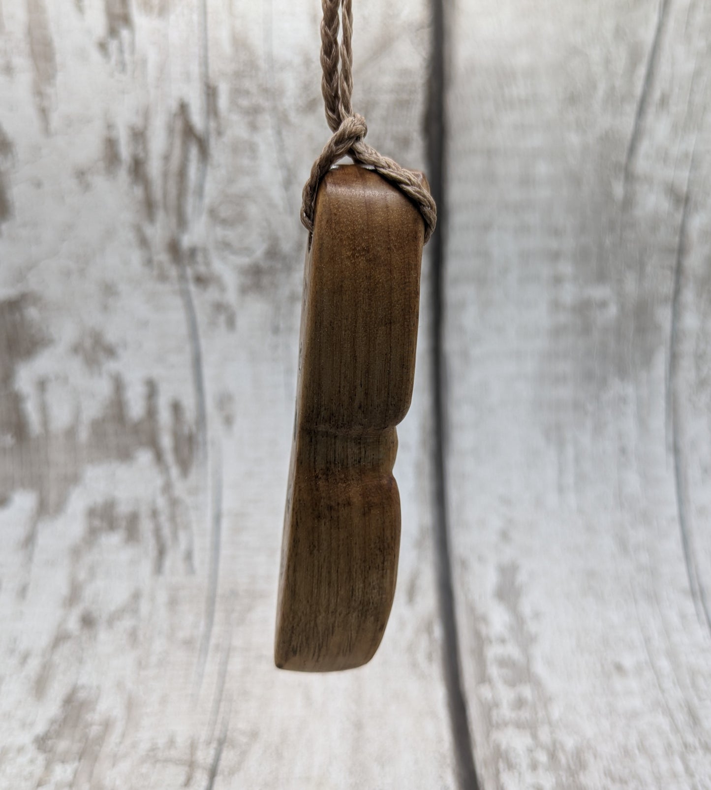 Maple wood carved goddess pendant