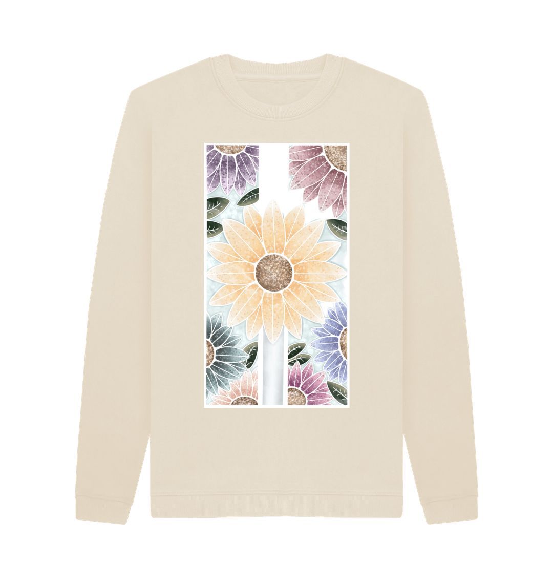 Oat Unisex sunflower banner motif sweatshirt.