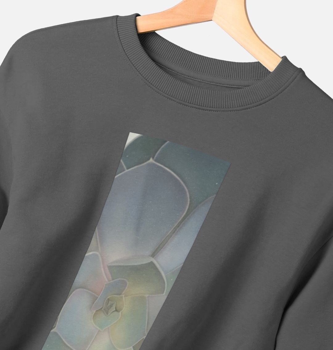 Women’s green ombré succulent oversized Sweater.