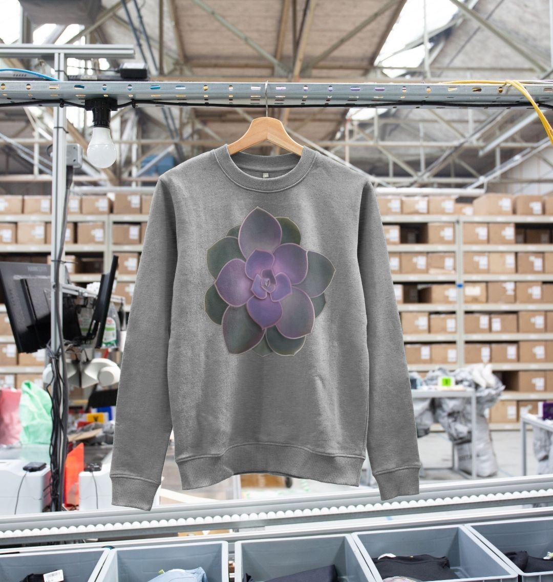 Purple to green ombré women’s sweatshirt.