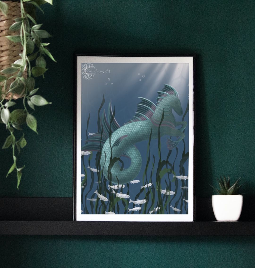 The sleeping kelpie poster print.