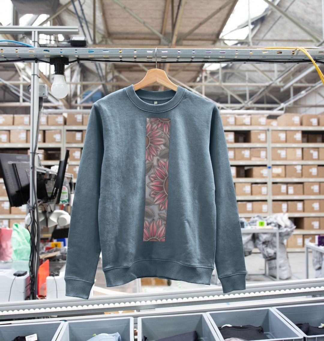 Stain glass sunflowers women’s sweatshirt.