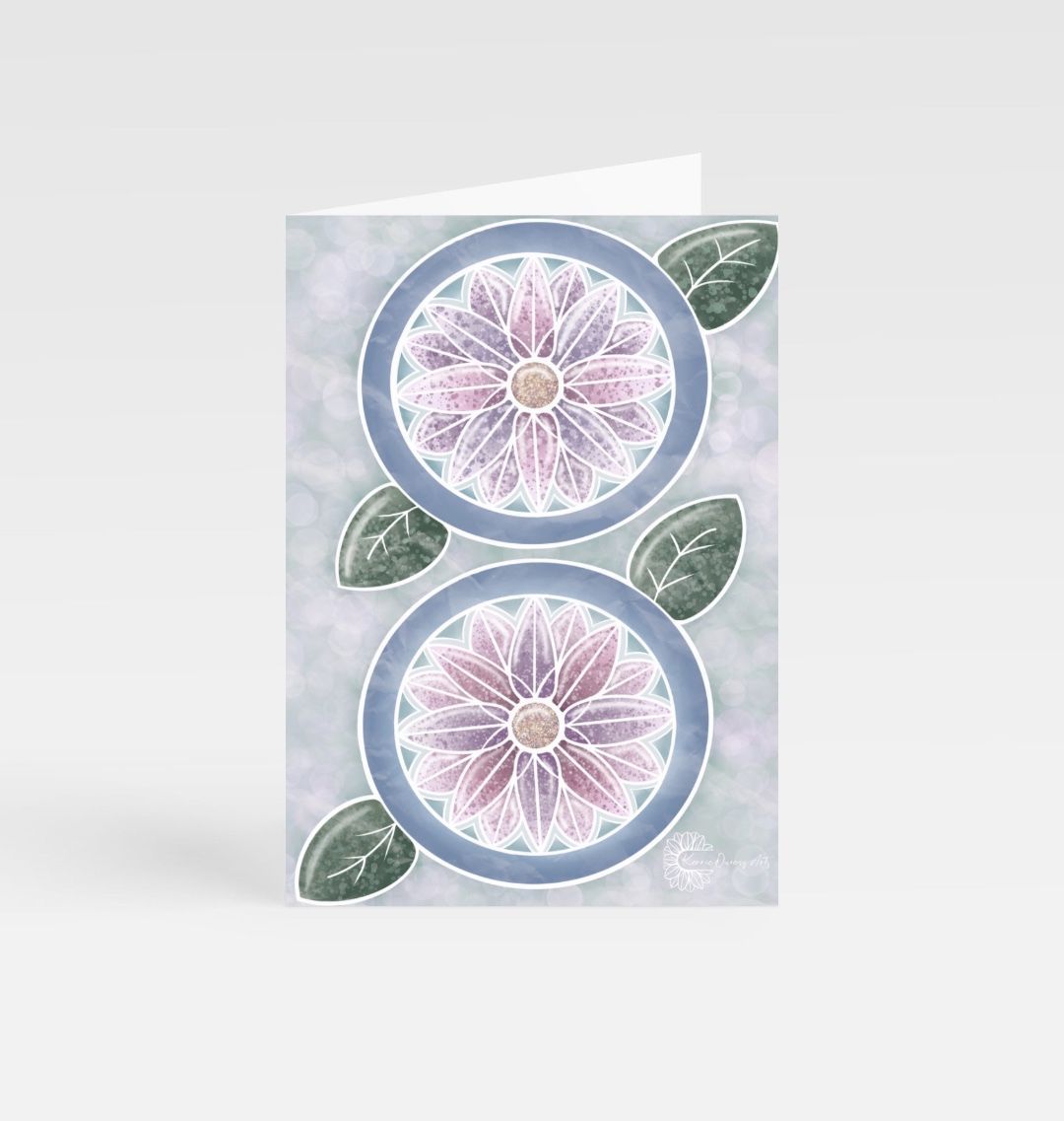 Twin sister florals greetings cards.