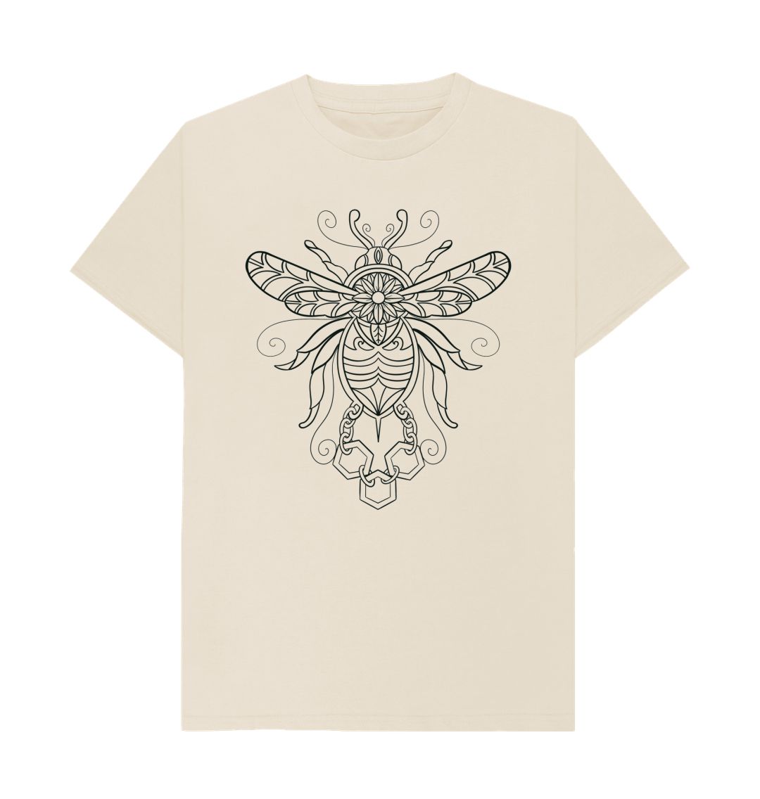 Oat Unisex black lined gilded bumblebee, T-shirt.