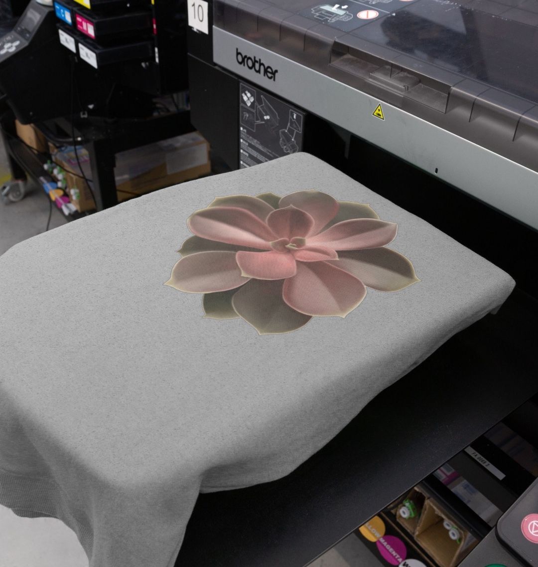 Women’s Red to green ombré succulent sweatshirt.