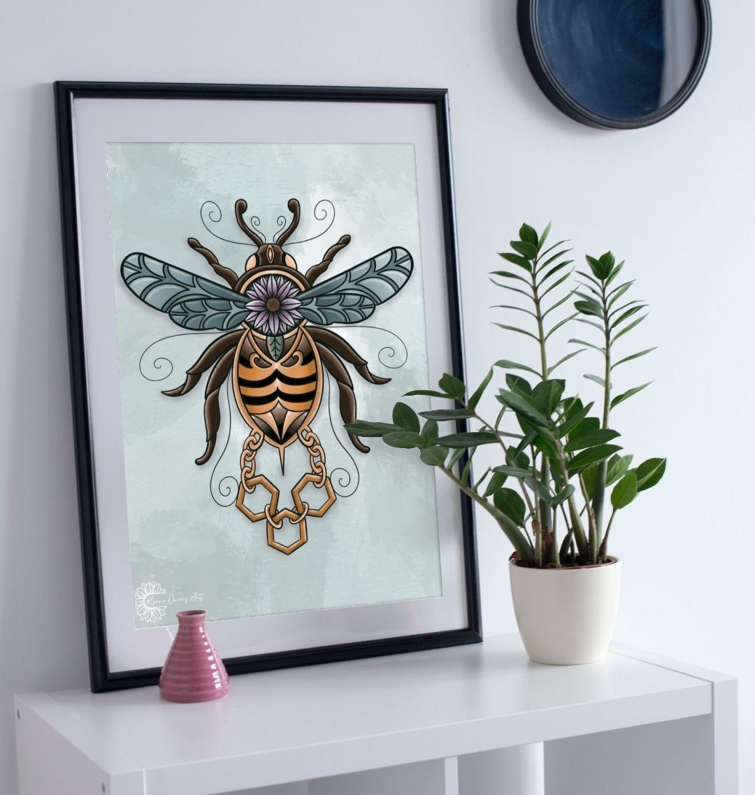 The gilded bumblebee poster print.