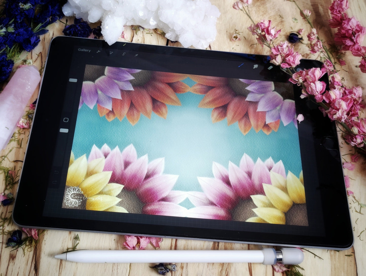 Sunflowers in full bloom, digital download print.