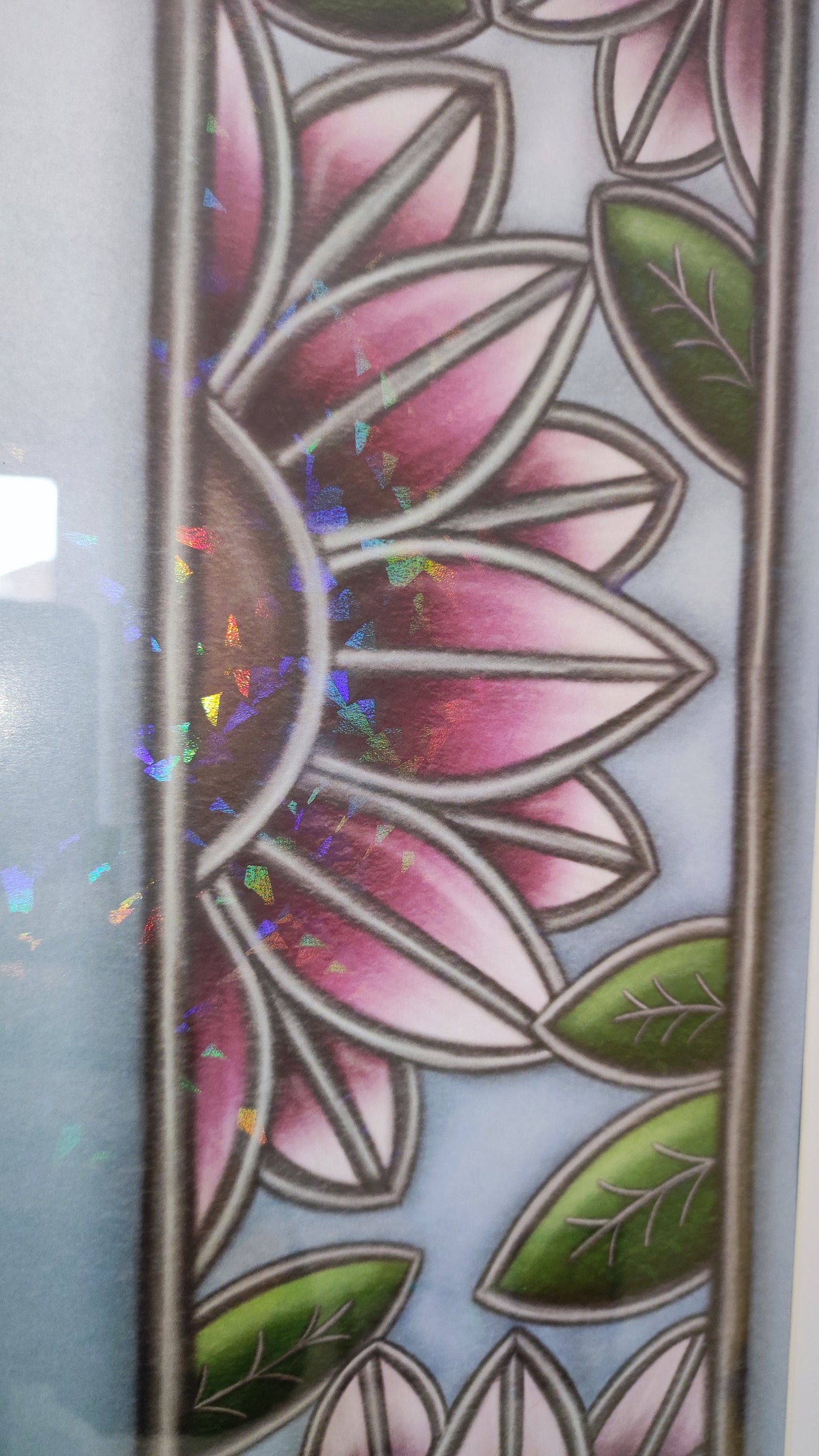 Stained glass sunflowers, printed, digital illustrations.